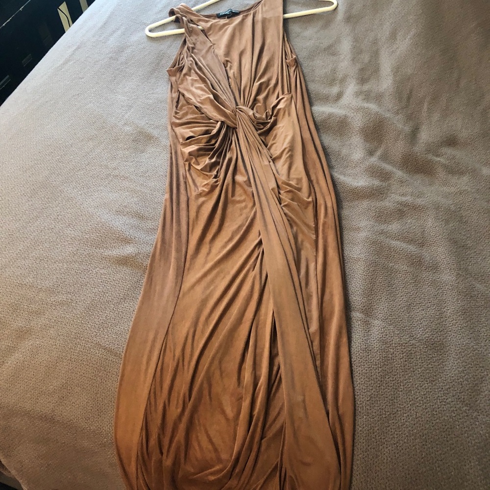 Brown bodycon dress